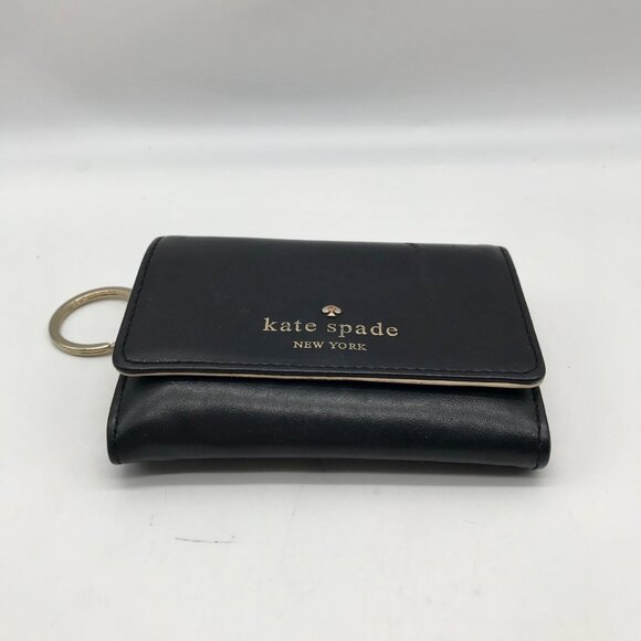 Kate Spade Black Leather Staci Business Card Holder Wallet - Picture 5 of 10